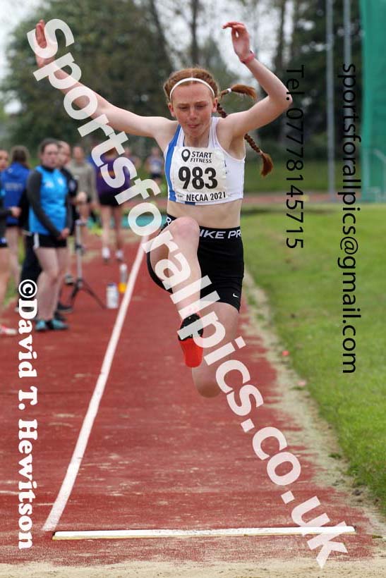 Long jump, 2021 North East Grand Prix No. 3, Monkton, Wednesday, june 2nd. Photo: David T. Hewitson/Sports for All Pics